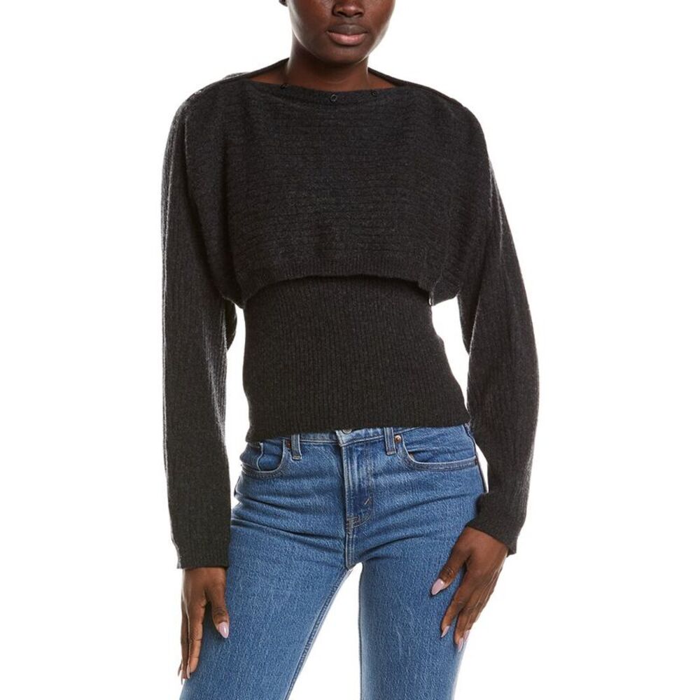 Naadam Womens  2Pc 100% Cashmere Sweater Set, Gray